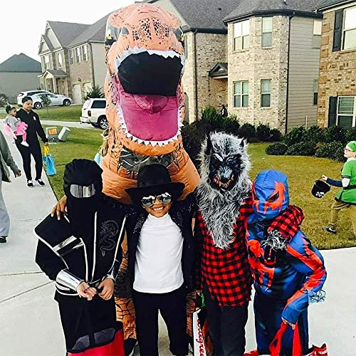 JASHKE Inflatable Costume Trex Dinosaur Costumes Halloween Costume Fancy Dress for Adult (brown)