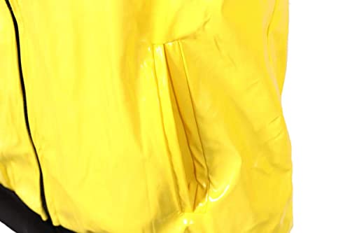 90s Celebrity Costume - Adults Yellow & Black Shell Suit + Matching Hat + Sunglasses + Gold Chain + Black Goatee - Funny Rapper Halloween Stag Do Fancy Dress Costume (Size: Medium)