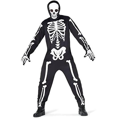 Morph - Skeleton Costume Men - Mens Skeleton Costume Adult - Skeleton Jumpsuit Men - Mens Skeleton Halloween Costumes Adult - Skeleton Costume Adult Men - Halloween Skeleton Costumes For Men - Size L
