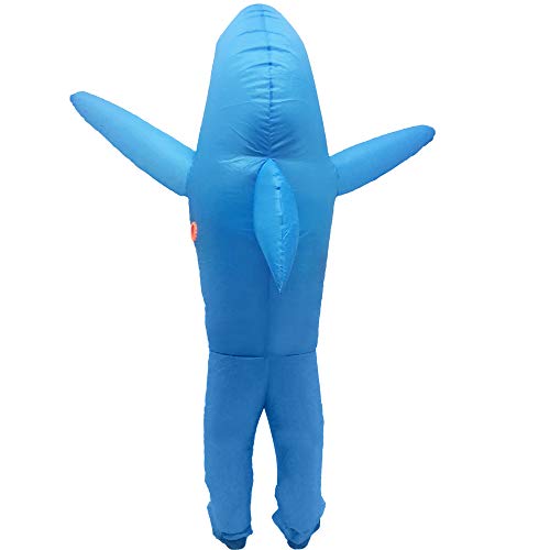 FXICH Inflatable Costume Adult shark costume-inflatable shark costume Funny Dress Party Costume for Adult Halloween Inflatable Costume blue