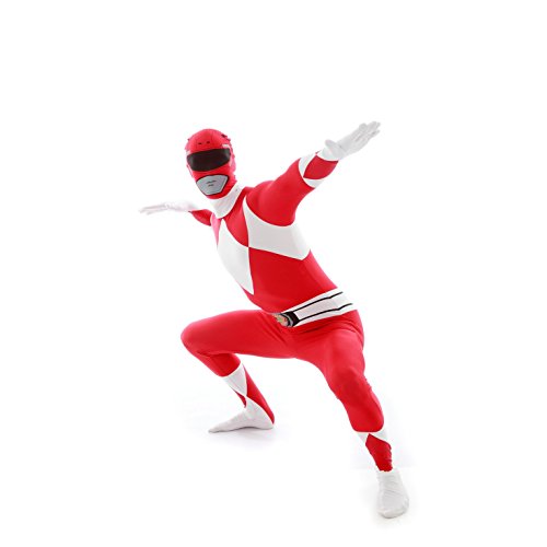 Morphsuits Men's Power Rangers Adult Sized Costume, Red, L UK