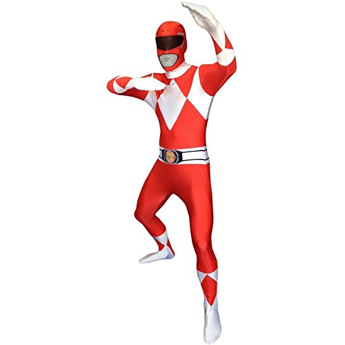 Morphsuits Men's Power Rangers Adult Sized Costume, Red, L UK