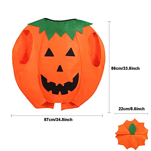 ENXINYI Halloween Pumpkin Costumes for Adult - Unisex Fancy Dress,Cute Pumpkin Outfit,Cosplay Party Clothes,Funny Pumpkin Costume with a Hat for Halloween Dress Up Party