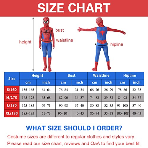 Maryparty Superhero Costume for Adults Spider Costume for Halloween Carnival Cosplay Costume (180)