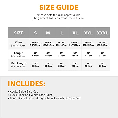 BALD FESTERING UNCLE FANCY DRESS COSTUME GOTHIC FAMILY MANOR TV & FILM CHARACTER HALLOWEEN FANCY DRESS COSTUMES BY ILOVEFANCYDRESS - XXX-LARGE