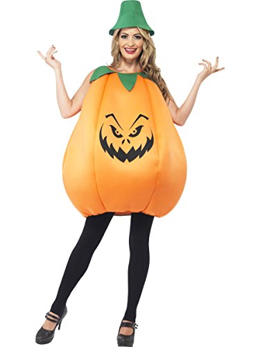 Smiffys Adult men's Pumpkin Costume, Tabard and Hat, Halloween, One Size, 40067