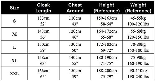 Golden service Adult Halloween Costume Tunic Hoodies Robe Cosplay Capes, XXL, Black