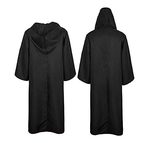 Bichingda Adult Cloak for Jedi Robe Hooded Cloak Halloween Christmas Party Cosplay Costume Vampire Cloak Tunic Hooded Uniform