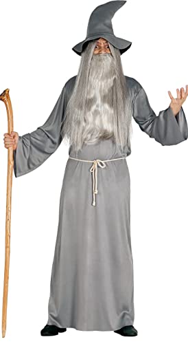 Fiestas Guirca Adult Wizard Costume, Grey Wizard Costume, Size L 42-44