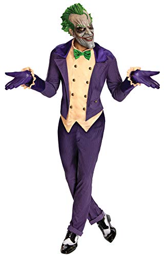 Rubie's Official DC Joker Costume, Batman Arkham City, Adult Standard Size , Purple