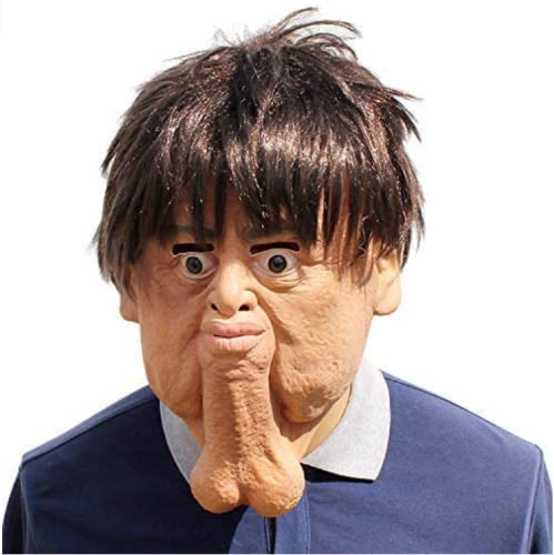 Sigripea Funny Halloween Adult Double Chins Horror latex mask , for Cosplay Rave Party Masquerade Party Full Head Latex Mask Party