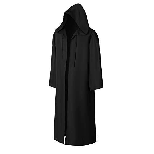 EONPOW Hooded Robe Cloak Wizard Tunic Halloween Cosplay Costume for Adult