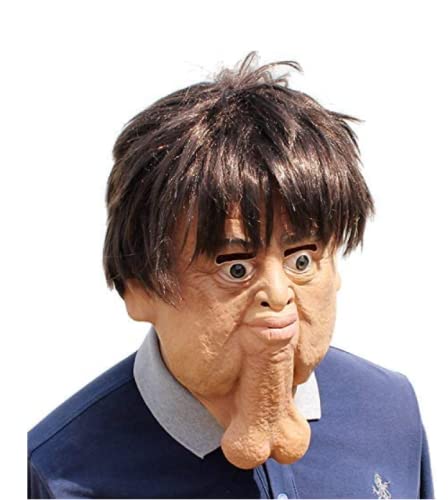 Sigripea Funny Halloween Adult Double Chins Horror latex mask , for Cosplay Rave Party Masquerade Party Full Head Latex Mask Party