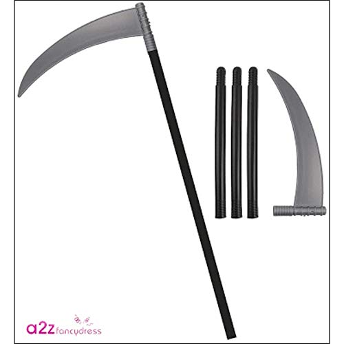Adults Standard Phantom Of Darkness Fancy Dress Halloween Costume with Toy Scythe (Plastic)