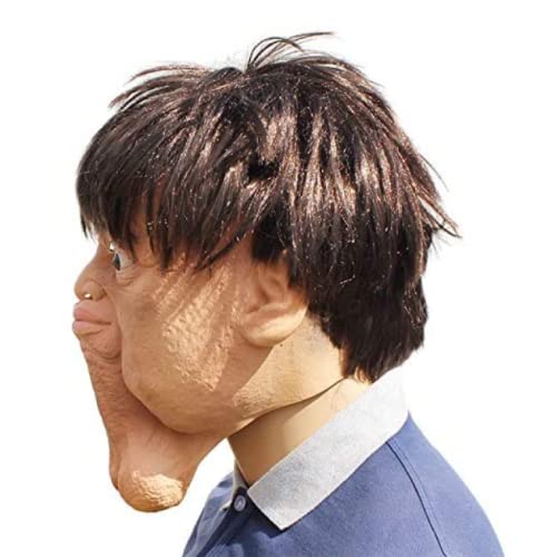 Sigripea Funny Halloween Adult Double Chins Horror latex mask , for Cosplay Rave Party Masquerade Party Full Head Latex Mask Party