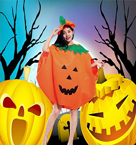 Veroda Unisex Fancy Dress Pumpkin Outfit Clothes for Halloween Costume Party (L-Adult)