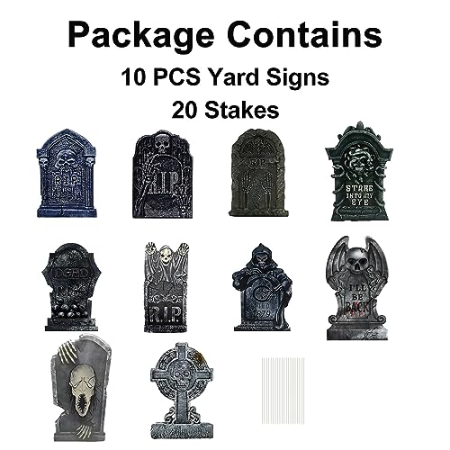 10 Halloween Tombstone Yard Decorations by GameXcel
