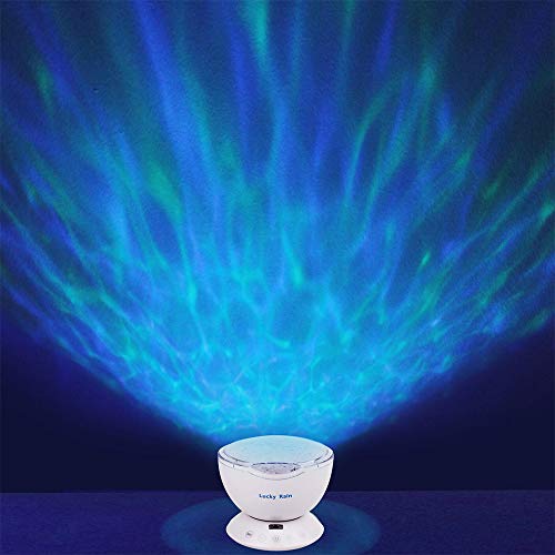 Ocean Wave Night Light Projector with Music (White)