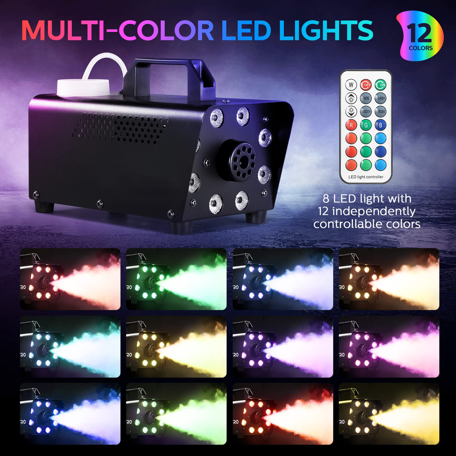 13 Color Fog Machine for Parties & Events