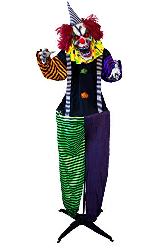 5ft 9in Animatronic Evil Clown - Halloween Decoration