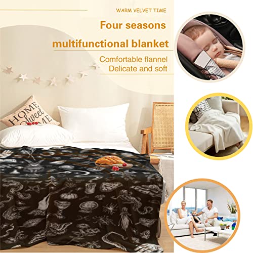 Gothic Halloween Fleece Blanket Decoration
