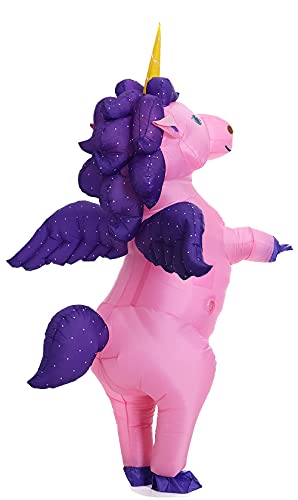 GOPRIME Winged Unicorn Costume,Adult Size (Pink)