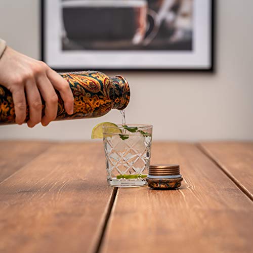 Premium Copper Water Bottle for Yoga & Sports