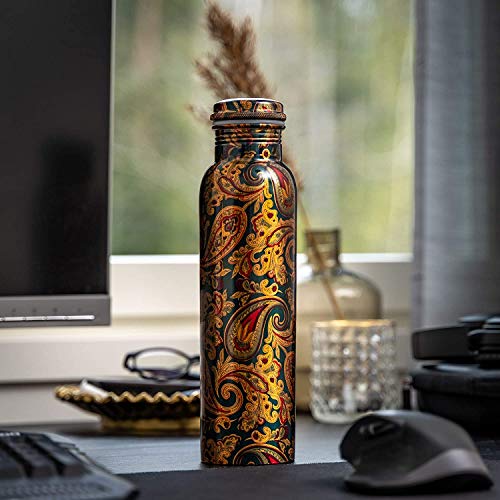 Premium Copper Water Bottle for Yoga & Sports