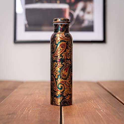 Premium Copper Water Bottle for Yoga & Sports