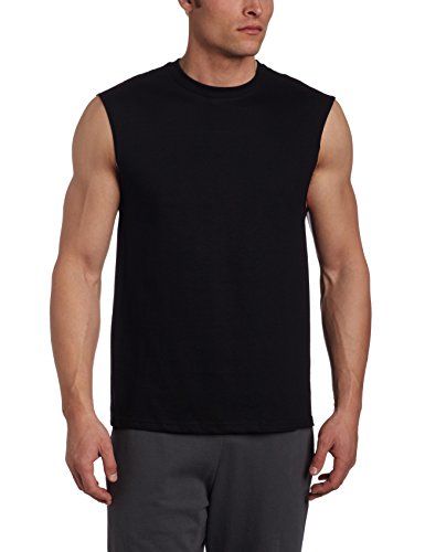 Russell Athletic Men's Cotton Basic Muscle Black