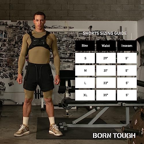 2-in-1 Gym Workout Shorts for Men - Black