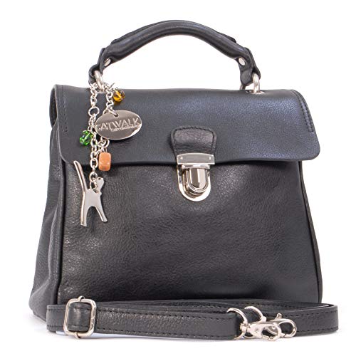 Vintage Leather Catwalk Collection Handbag - PANDORA Black
