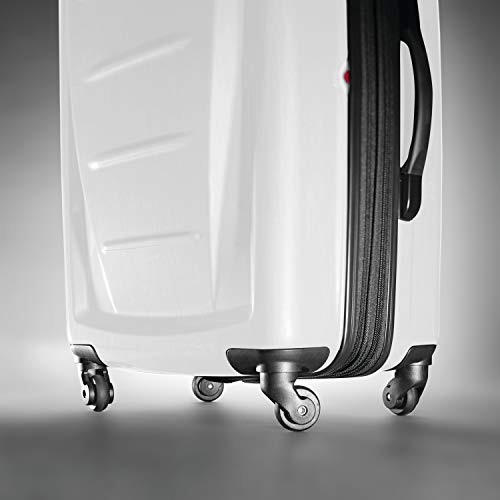 Samsonite Winfield 2 Hardside Luggage, Brushed White, Checked-Large 28-Inch, Winfield 2 Hardside Expandable Luggage with Spinner Wheels