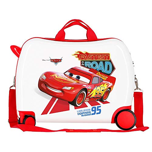 Disney Cars Kids Rolling Suitcase - Multicoloured Designer Handbag