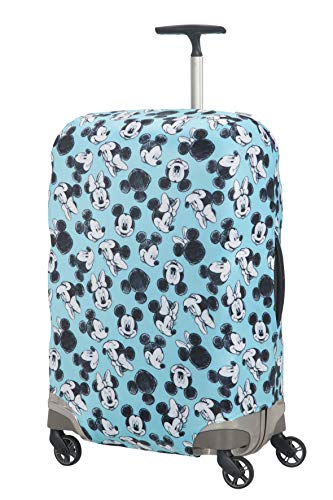 Samsonite Global Travel Accessories Disney Lycra Luggage Cover M, Blue (Mickey/Minnie Blue)