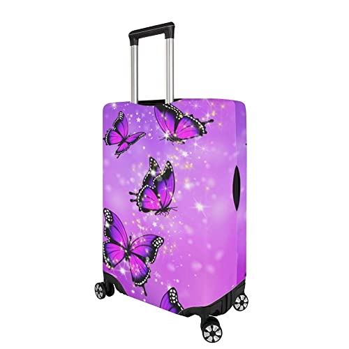 Purple Butterfly Luggage Cover, 18-30in, Anti-scratch