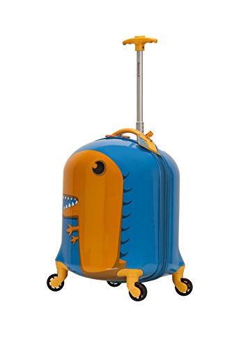 Rockland Jr. Kids' My First Hardside Spinner Luggage,Telescoping Handles, Dinosaur, Carry-On 19-Inch
