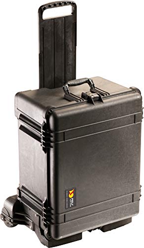 PELI 1620M Watertight All-Terrain Transport Case with Heavy Duty Wheels, IP57 Watertight and Dust Protected, 167L Capacity, Made in US, With Customisable Foam Insert, Black
