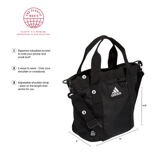 adidas Women's Essentials Mini Tote Crossbody Bag, Black, One Size