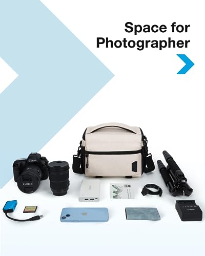 Designer Ivory White Crossbody Camera Bag for DSLR/SLR/Mirrorless Cameras