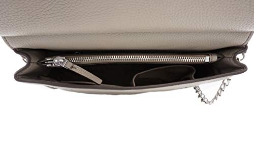 Tory Burch 67295 French Grey/Silver Hardware Britten Flap Women's Shoulder Bag