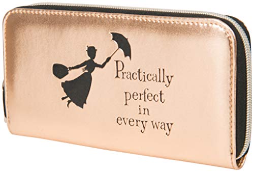 Disney Women's Elegant Rose Gold Wallet - Mary Poppins