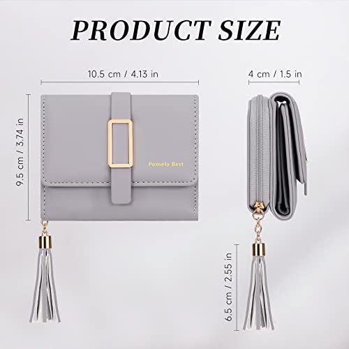 Pomelo Best Small Purse for Women RFID Blocking Ladies Wallet Compact Trifold Vegan Leather Womens Wallet with Coin Pocket
