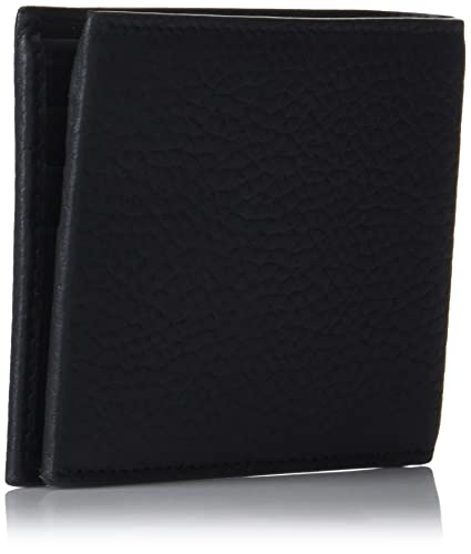 BOSS Men's Pebbled Leather Wallet, Black Oil, Black Oil, Pebbled Leather Wallet