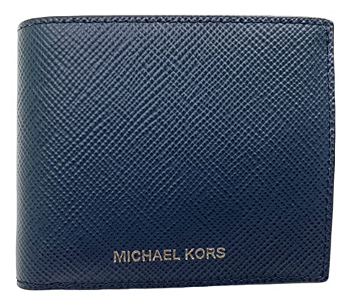 Michael Kors Men's Harrison Billfold with Passcase Wallet No Box Included (Navy)