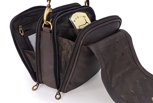 Catwalk Collection Women's Leather Crossbody Shoulder Bag - TEAGAN