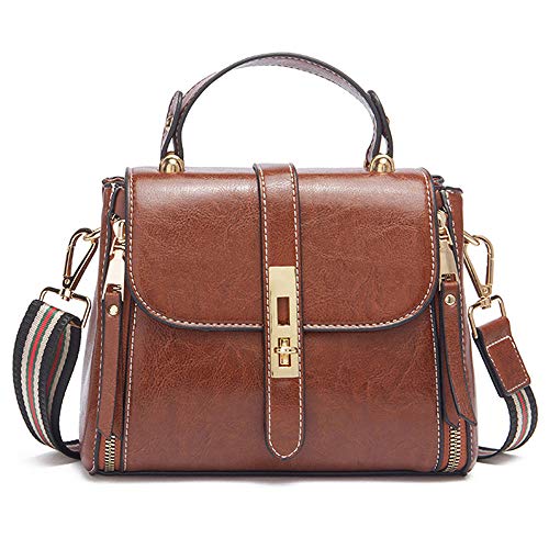 zhongningyifeng Crossbody Purse for Women Shoulder Bag Soft Leather Waterproof Fashion Handbag Small Upgrade (brown)