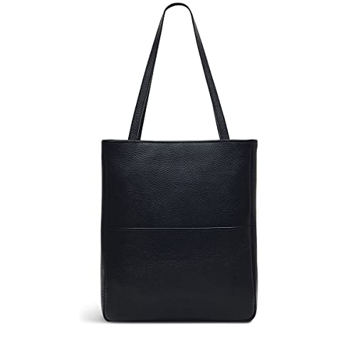 RADLEY London Borough Mews Medium Ziptop Tote Handbag for Women, Made from Black Soft Grained Leather, Tote Bag with Twin Handles, Handbag with Exterior Slip Pocket & Internal Pocket