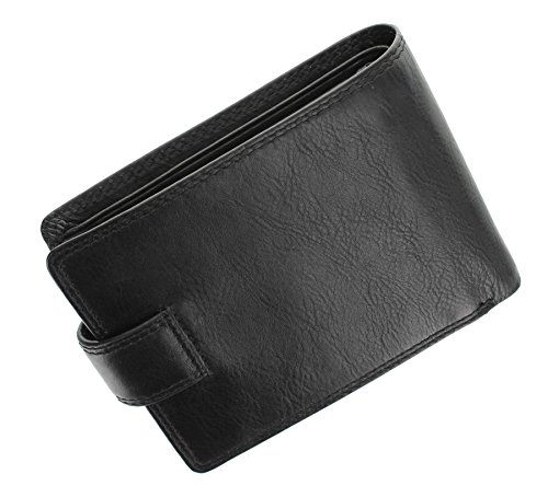 Visconti Heritage Collection Knightsbridge Leather Wallet with Tab Closure RFID Blocking HT10 Black