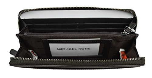Michael Kors Mens Jet Set Travel Studded Tech Zip Around Wallet Brown 36T7LMNE3V